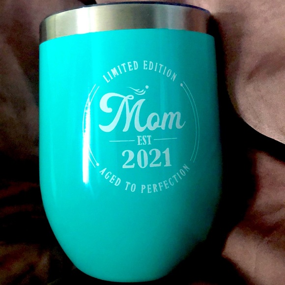 Mom EST 2021 Sippy Cup, Mint, 12oz - Picture 1 of 5